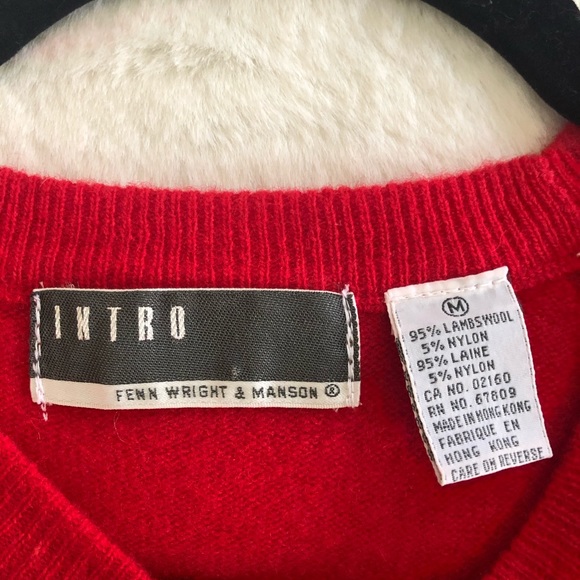 Intro Fenn Wright Manson Wool Blend Red Sweater - Picture 3 of 6